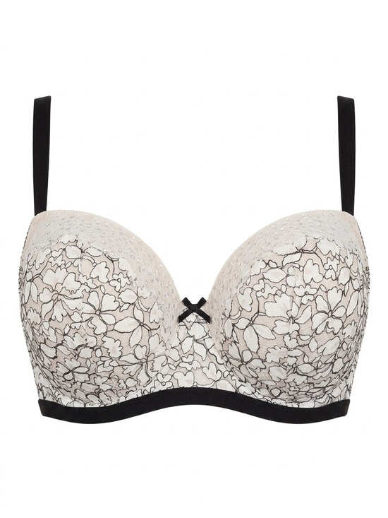 Victoria's Secret Other - Victoria’s Secret Dream Angels Lightly Padded Demi Bra - Cream & Black 38DDD